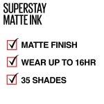 Maybelline Super Stay Matte Ink Liquid Lipstick Makeup, Long Lasting High Impact Color, Up to 16H Wear, Exhilarator, Ruby Red, 1 Count - Image 7